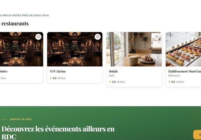 Page de découverte de Lianayo : établissements les mieux notés avec photo et avis.